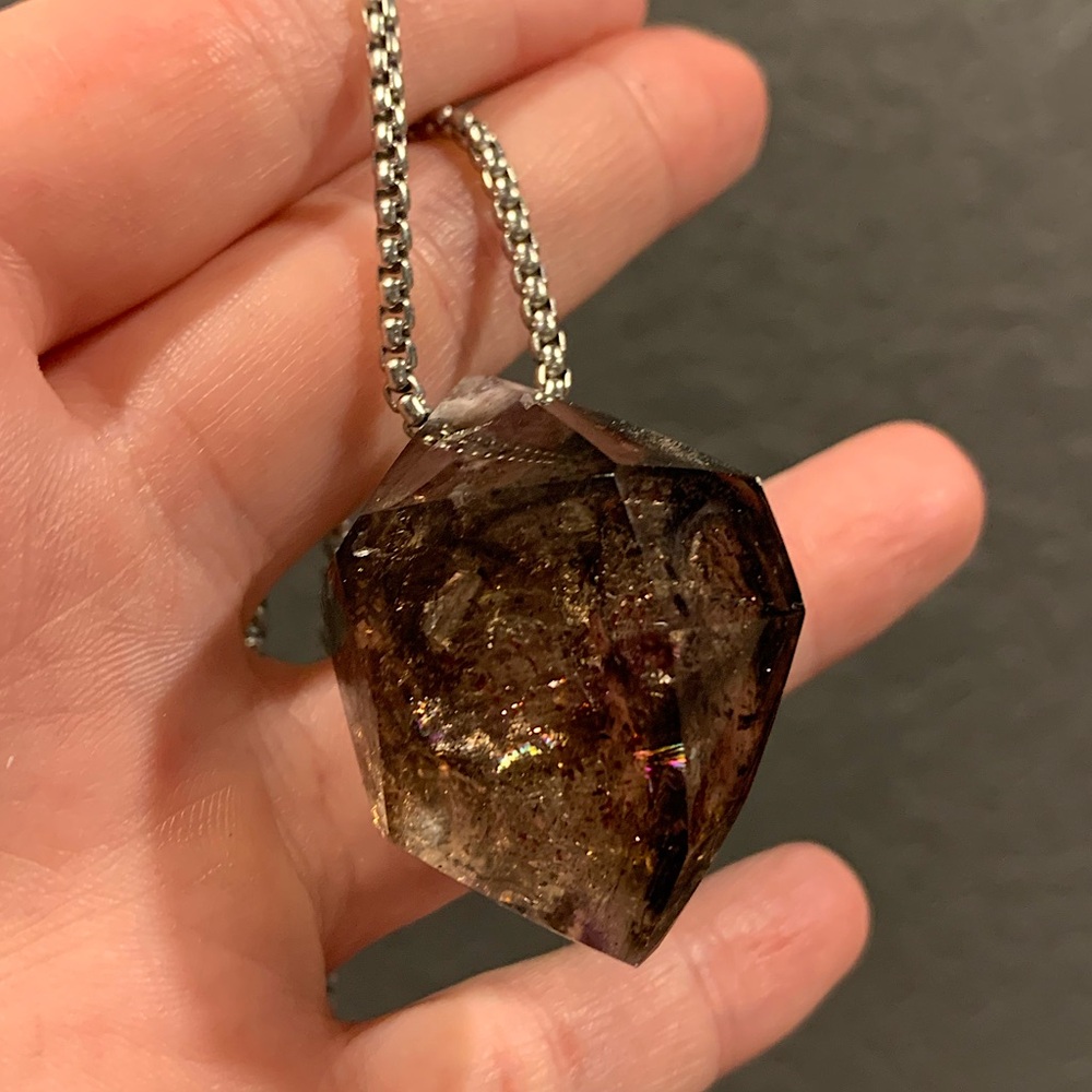 Amethyst Enhydro Pendant with chain!